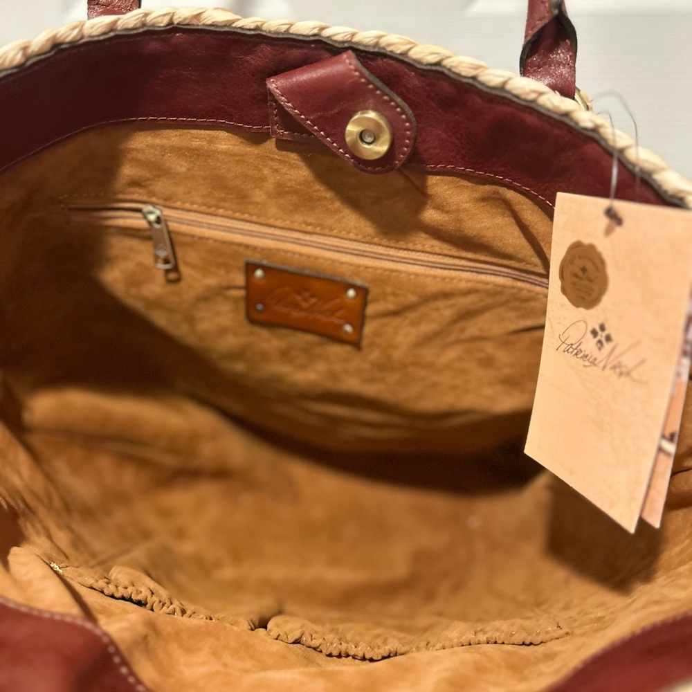 Patricia Nash Tan and Brown Woven Tote - Picture 4 of 7